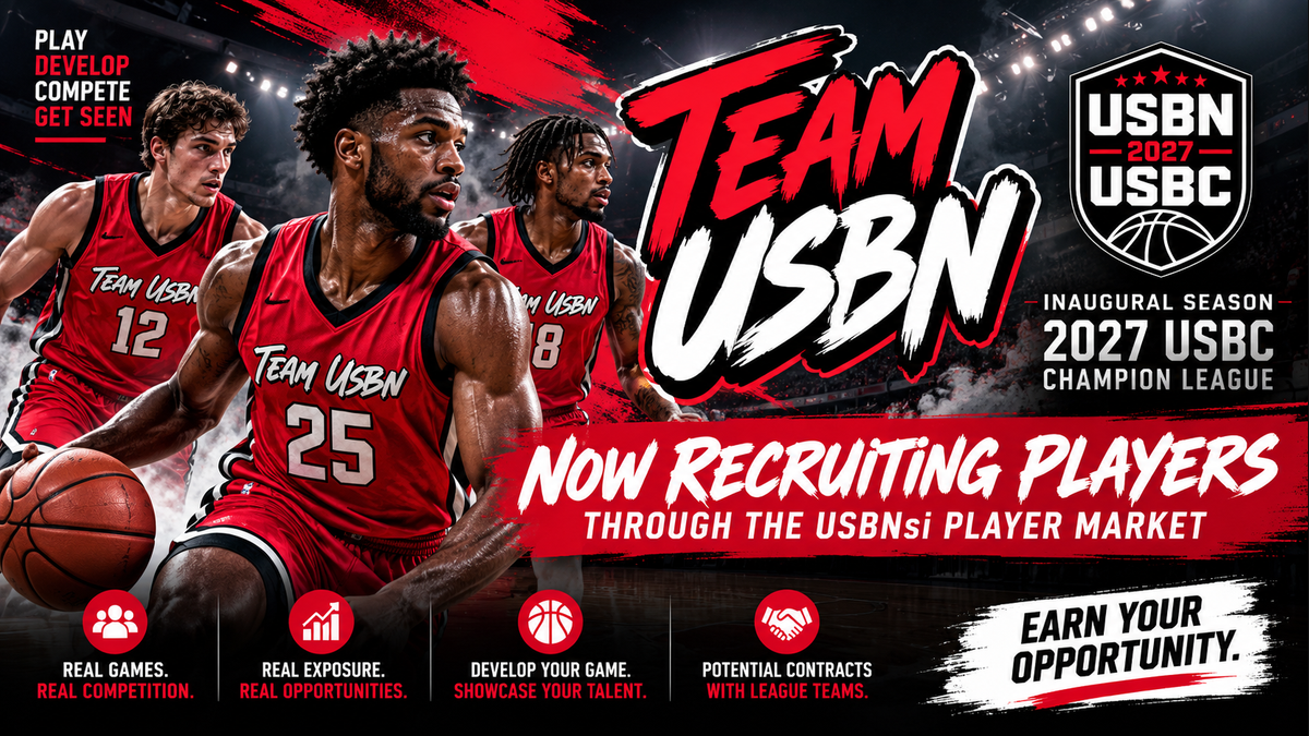 Team USBN announces inaugural 2027 USBC Champion League season and player recruitment through USBNsi Player Market.